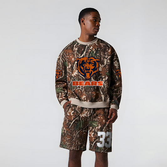 CHI x NFL Football Full Set Long Sweatshirt And Short Pants DATND TANTD