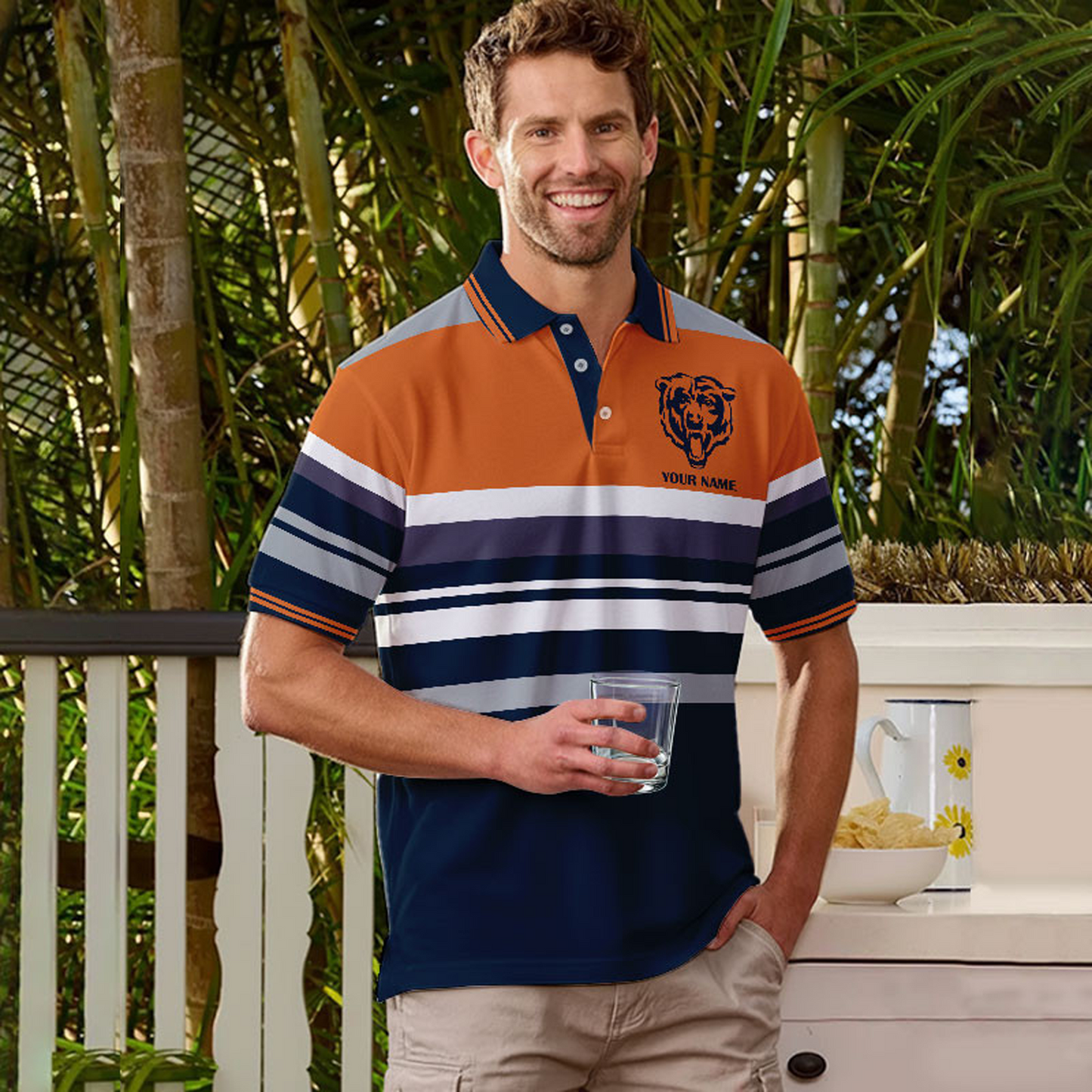 CHI x NFL New Style Men Short Sleeves Polo Shirt DatND DVT