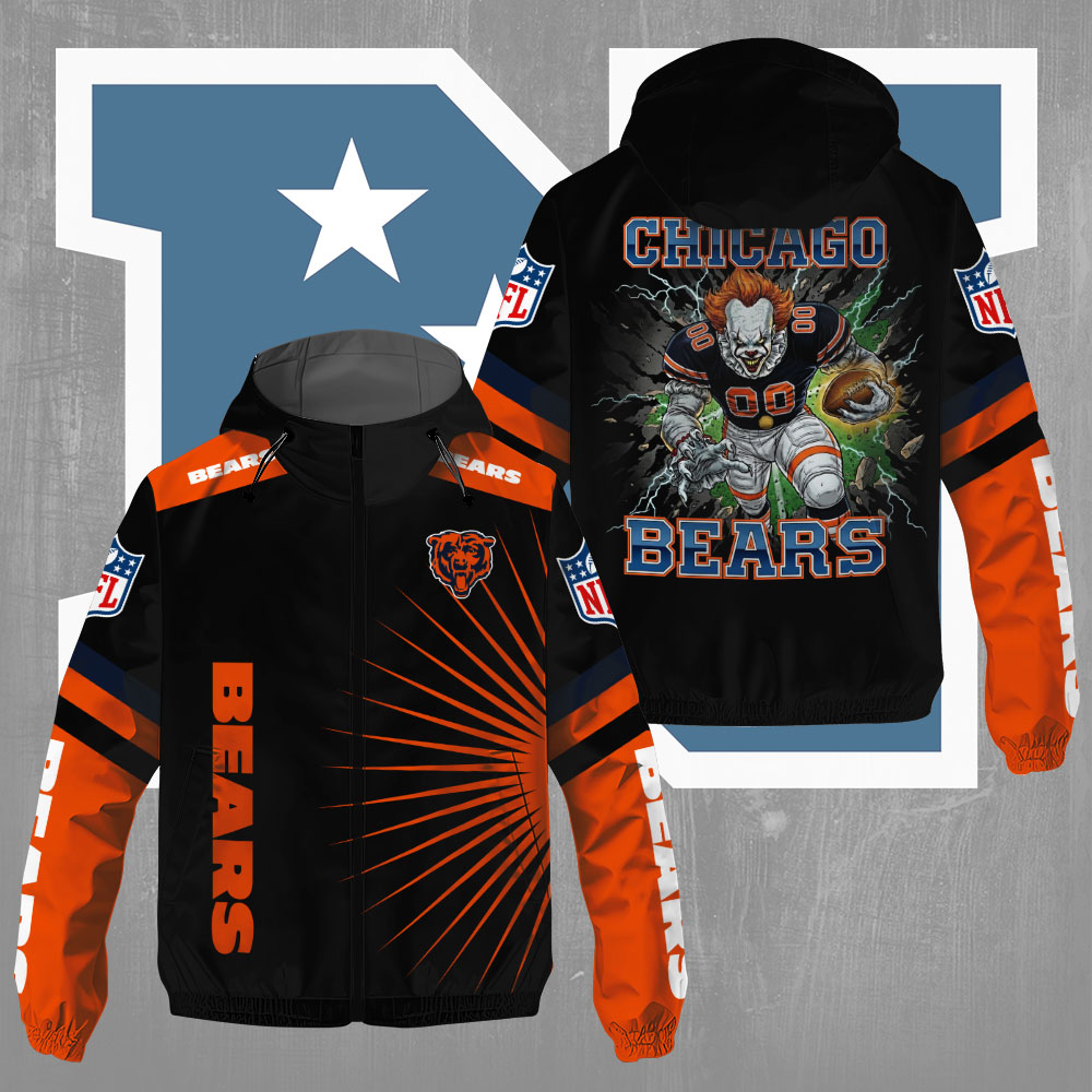 CHI x NFL Pennywise 3D Windbreaker Jacket DDT CTND