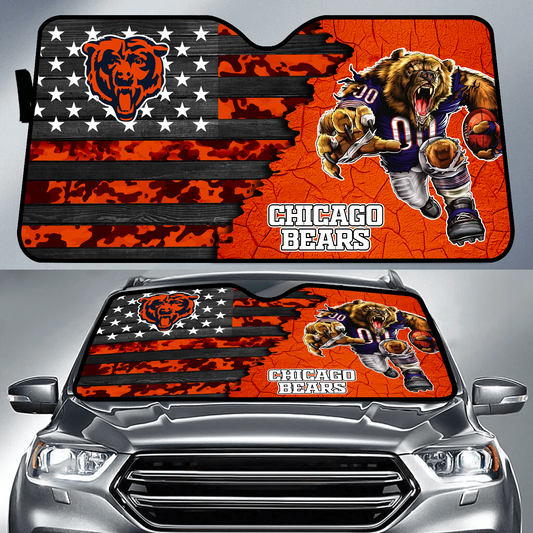 CHI x NFL Personalized Auto Sun Shade DATND TANTD