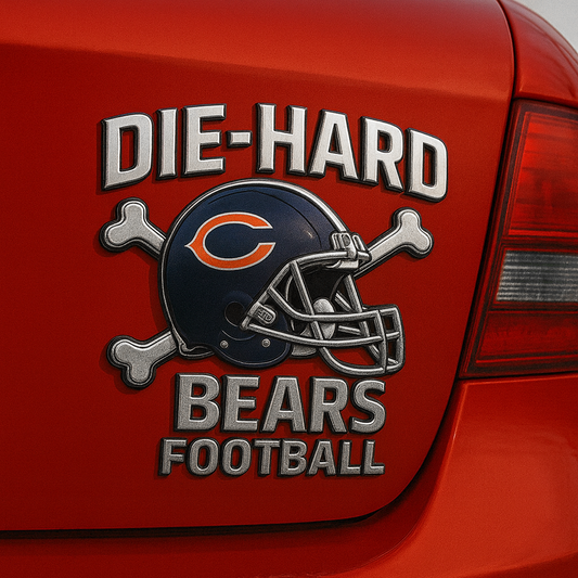 CHI x NFL Premium 3D Car Name Badge DATND DVT