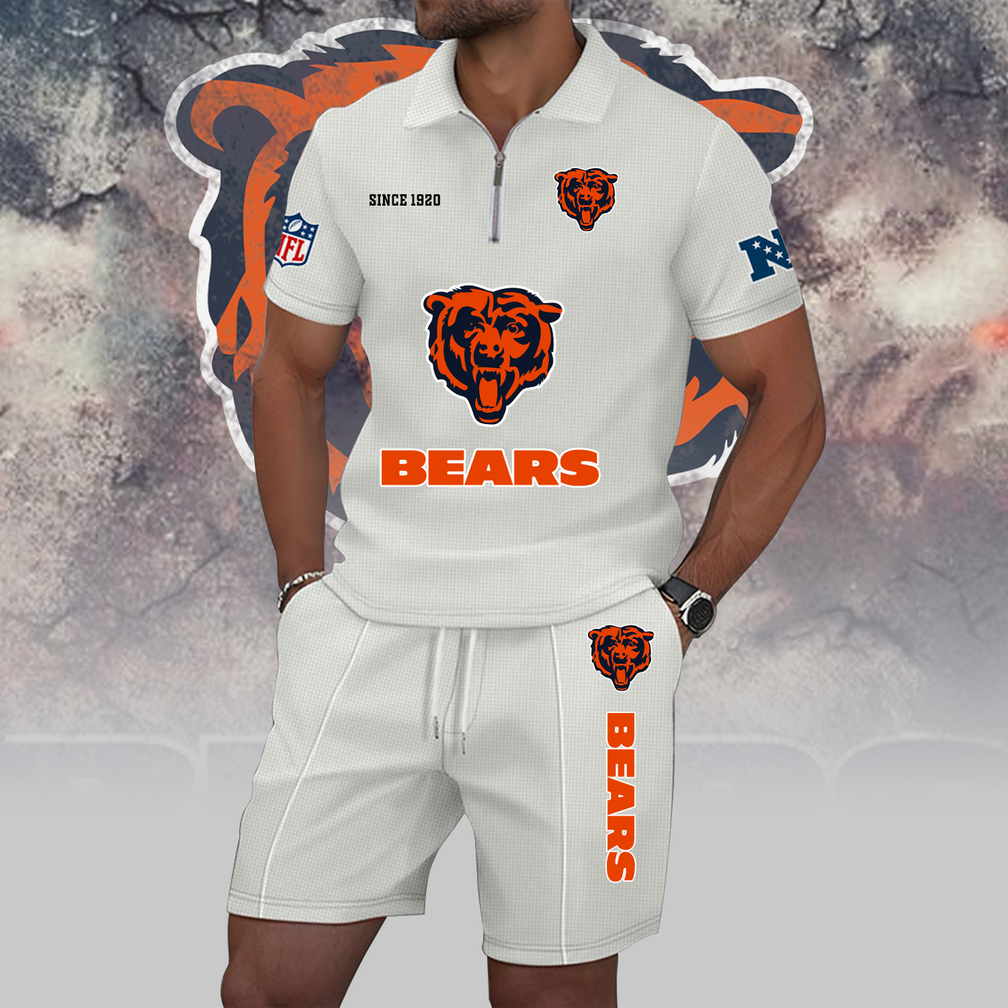CHI x NFL Zip Polo Set DATND TANTD