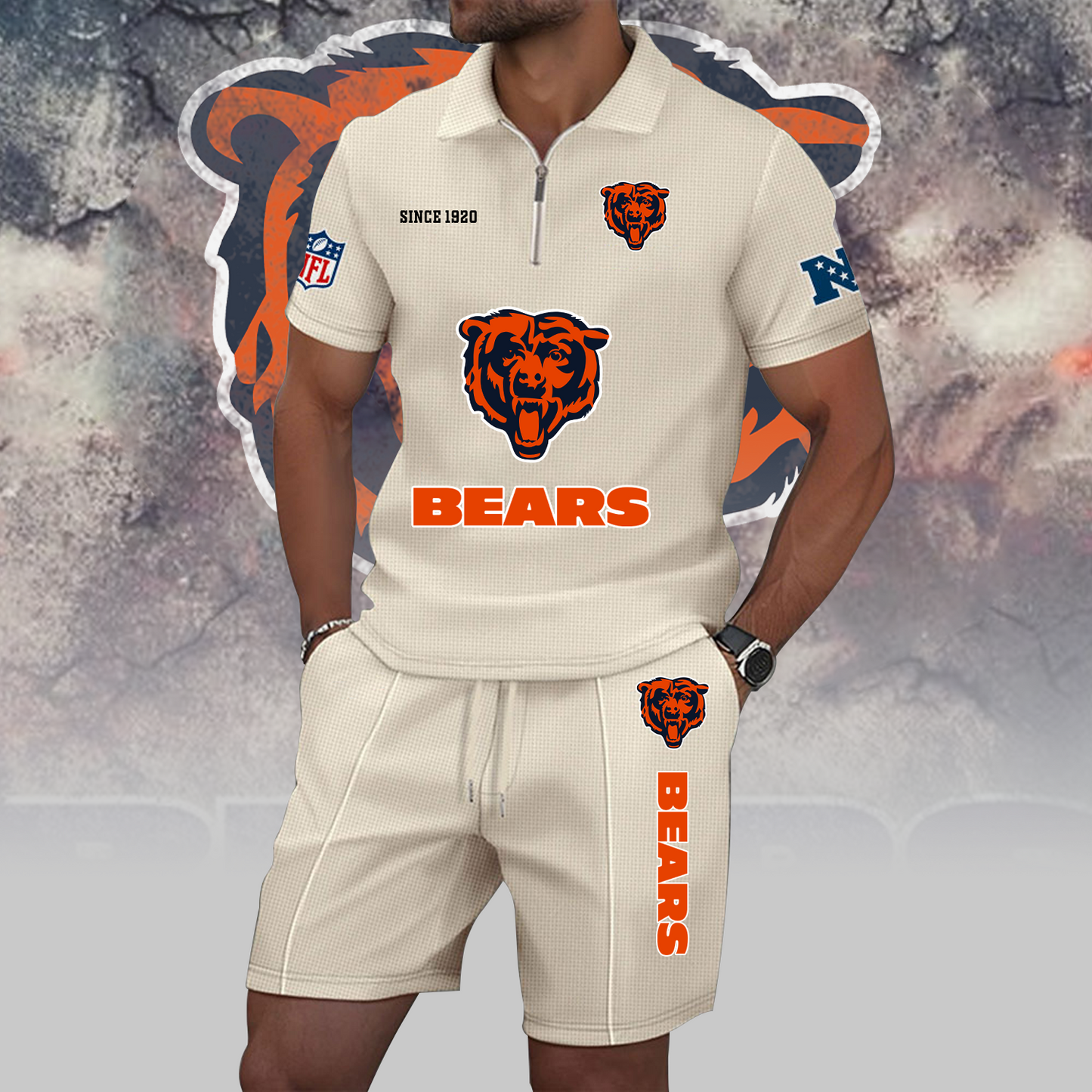 CHI x NFL Zip Polo Set DATND TANTD
