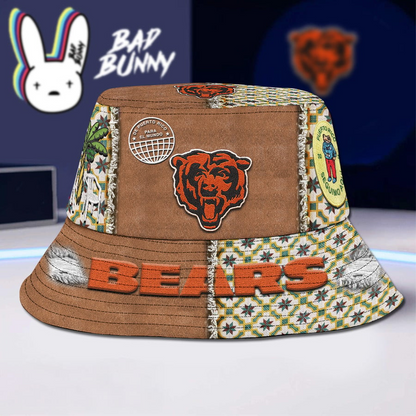 Chicago Bears Premium NFL Bad Bunny Bucket Hat NAK
