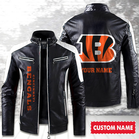 CIN American Football Men Leather Jacket Custom Any Name Gifts DatND DVT