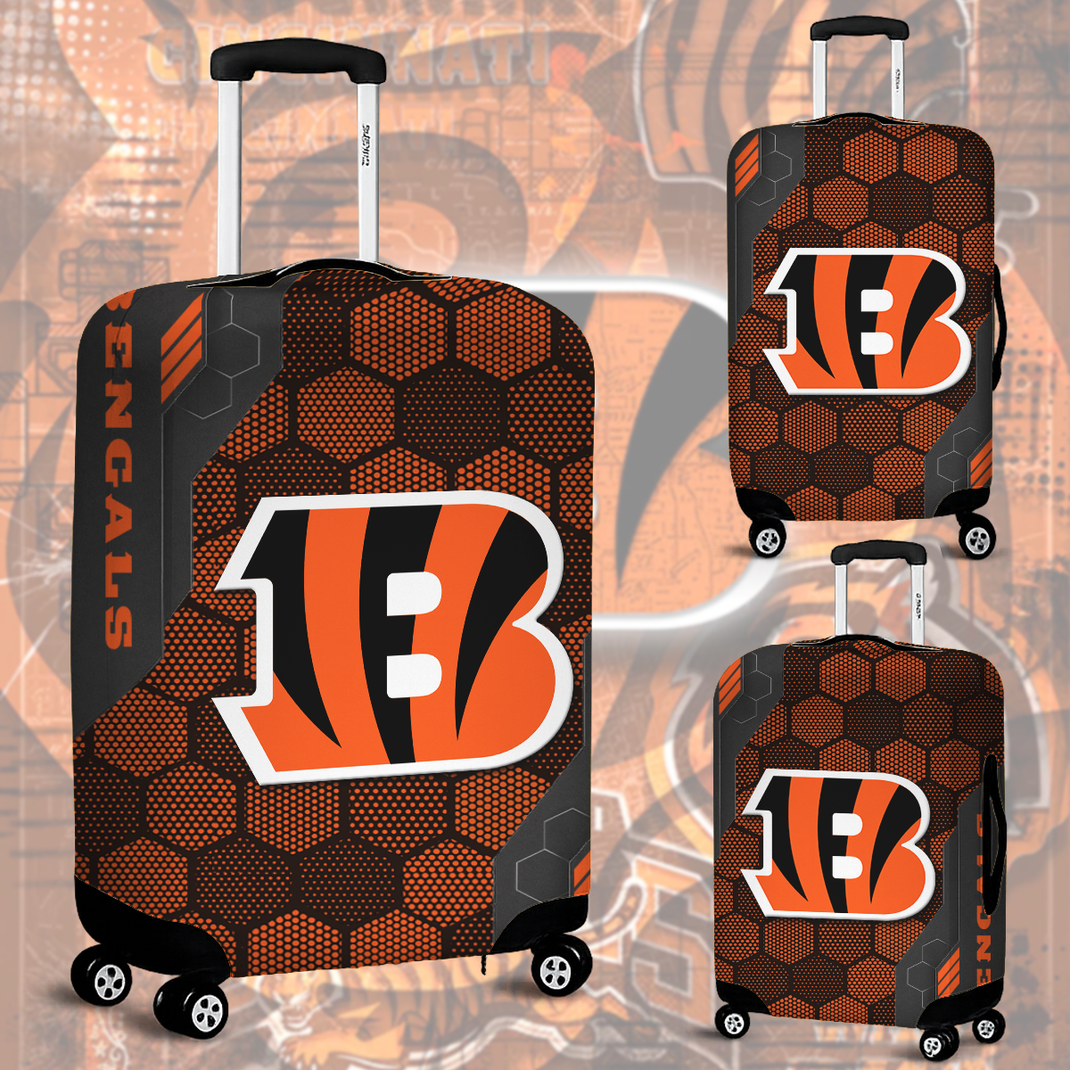 CIN NFL V3 Luggage Cover Suitcase Protector DDT NTL