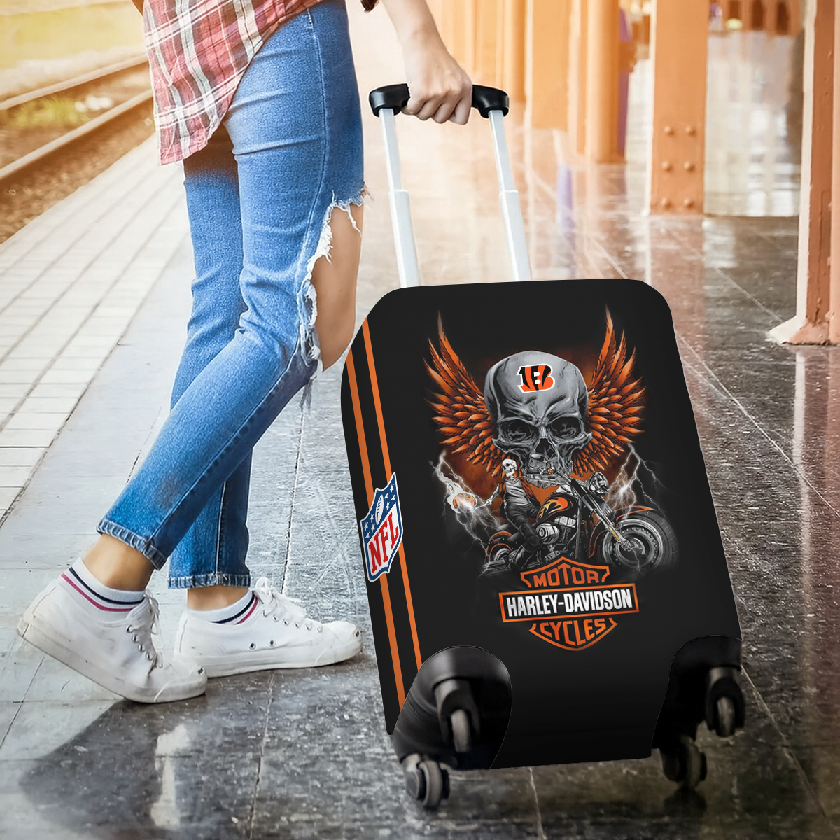 CIN NFL x Motorcycle Luggage Cover Suitcase Protector DDT CTND