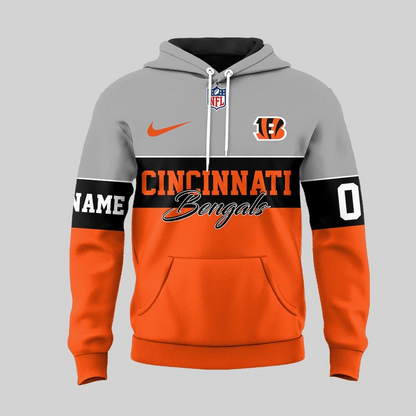 CIN Premium NFL Customizable Teddy Bear Hoodie DDT HLPHUONG