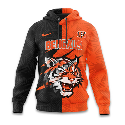 CIN Premium NFL Split Color Hoodie DDT HLPHUONG