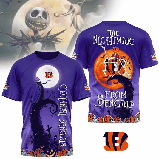 CIN Premium NFL X Halloween The Nightmare 3D Shirt DDT CTND
