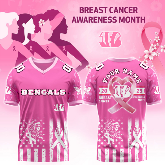 CIN x Breast Cancer Awareness Month 2025 V-neck Short Sleeve Jersey DatND DVT