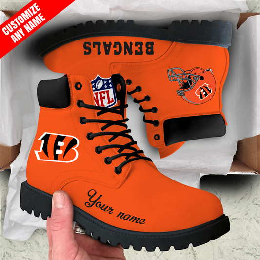 CIN x NFL Custom Leather Boots DATND TANTD