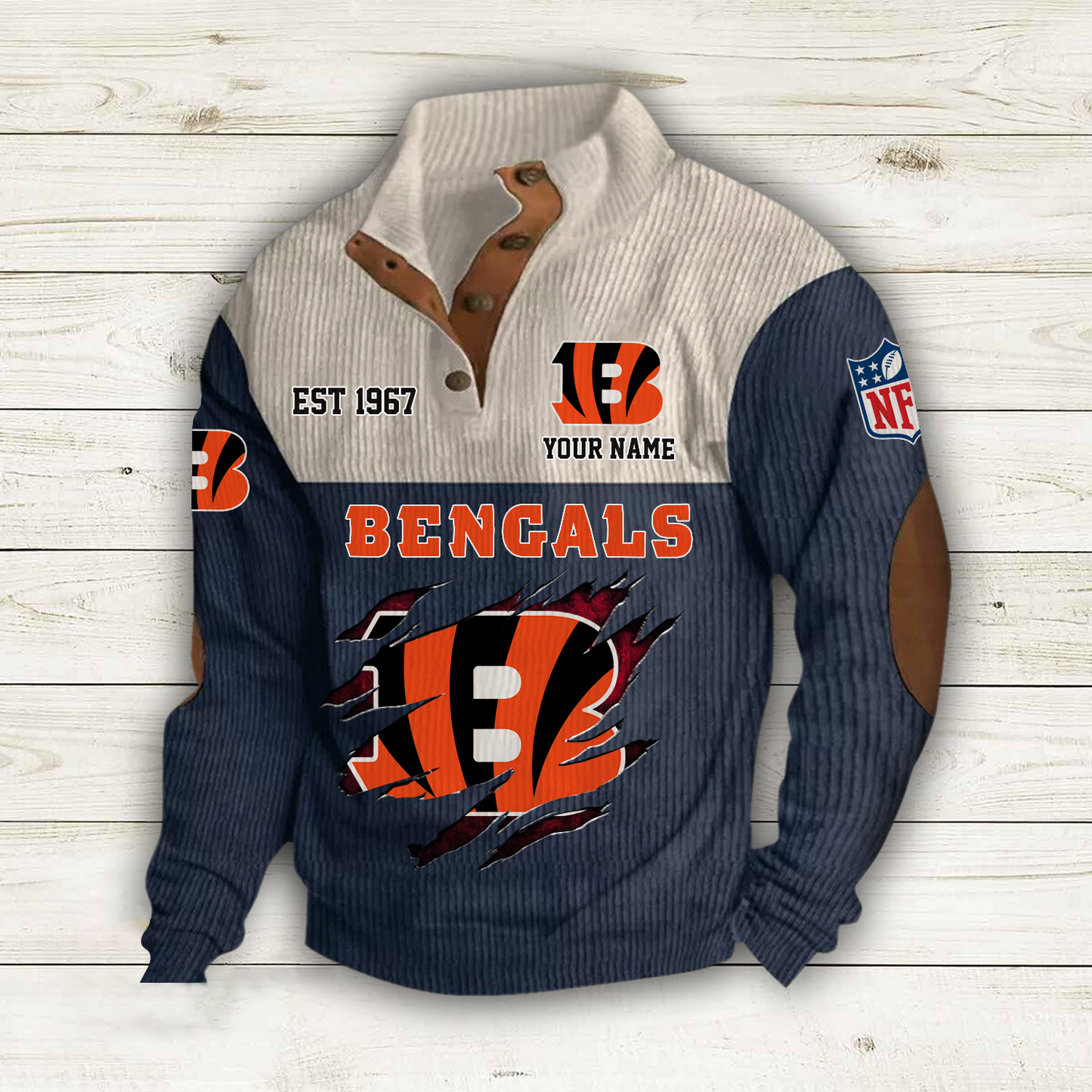 CIN x NFL Custom Name Sport Sweatshirt DatND DVT