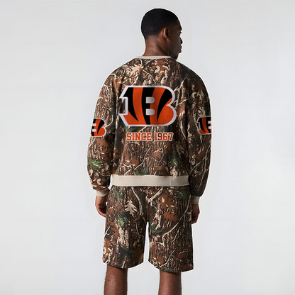 CIN x NFL Football Full Set Long Sweatshirt And Short Pants DATND TANTD