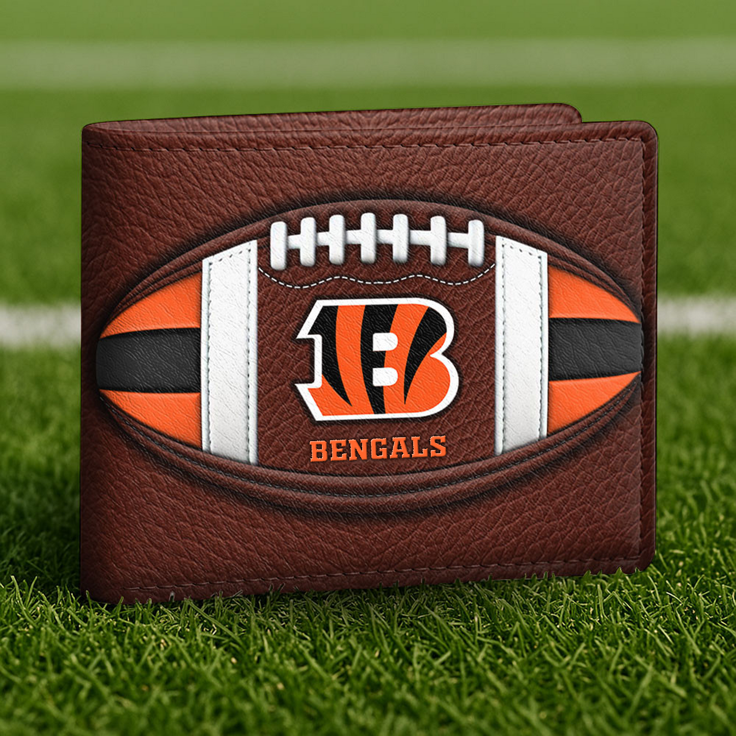 CIN x NFL Football Men Special Brown Wallet DATND TANTD
