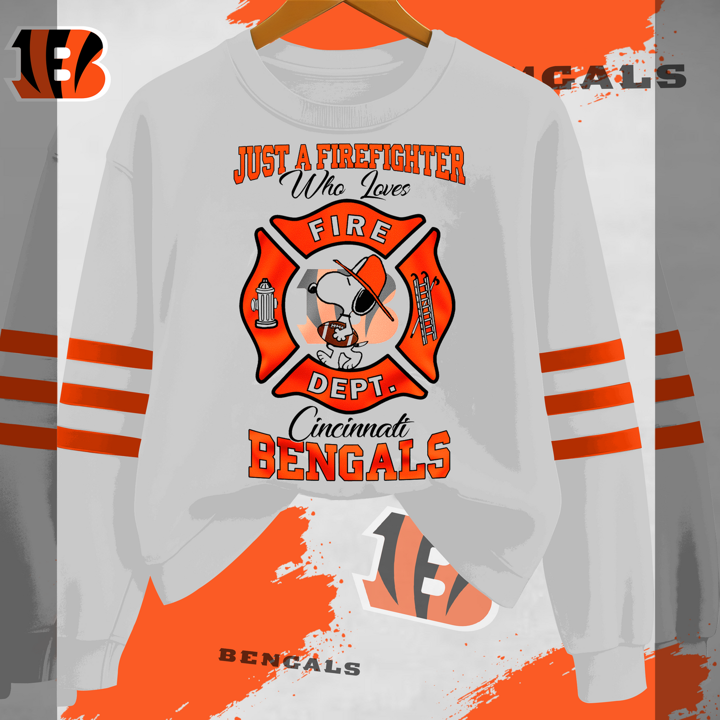 CIN x NFL Just A Firefighter Who Love Sweatshirt DDT HLPHUONG