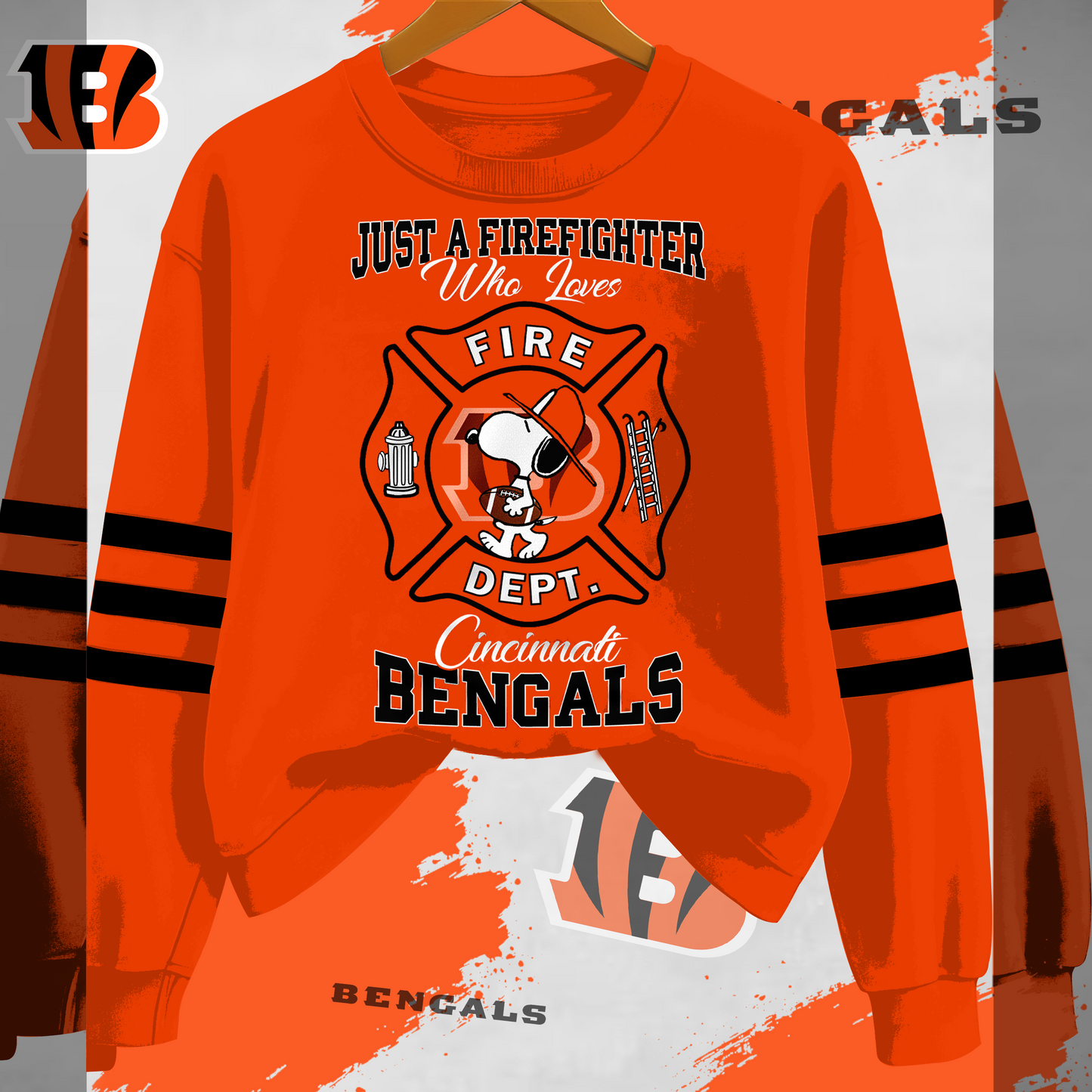 CIN x NFL Just A Firefighter Who Love Sweatshirt DDT HLPHUONG