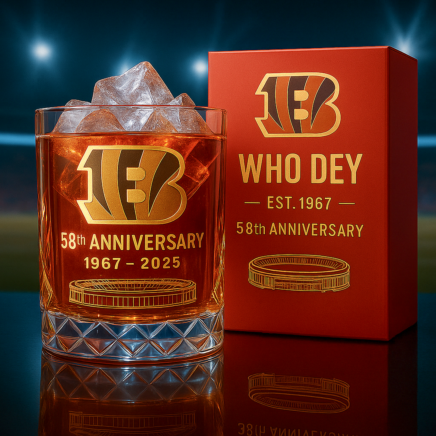 CIN x NFL Limited Edition Whiskey Glass DatND DVT