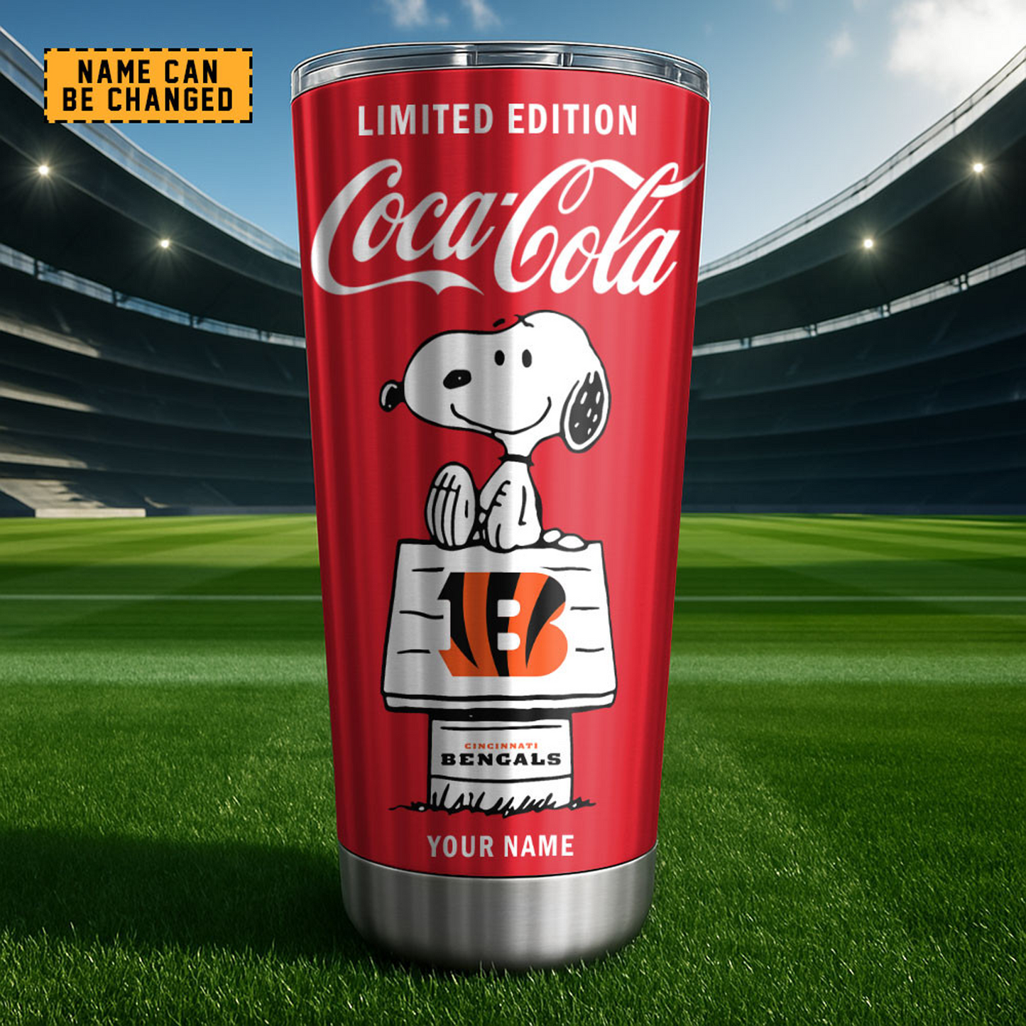 CIN x NFL Mix Snoopy & Red Coca Tumbler DatND DVT