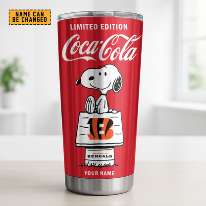 CIN x NFL Mix Snoopy & Red Coca Tumbler DatND DVT