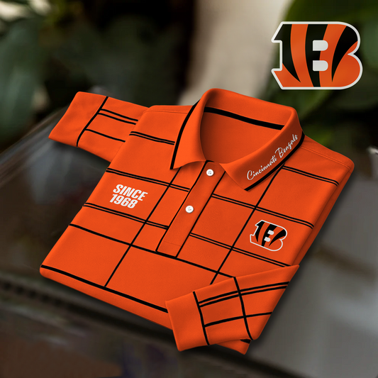 CIN x NFL Polo Shirt Long Sleeve DatND DVT