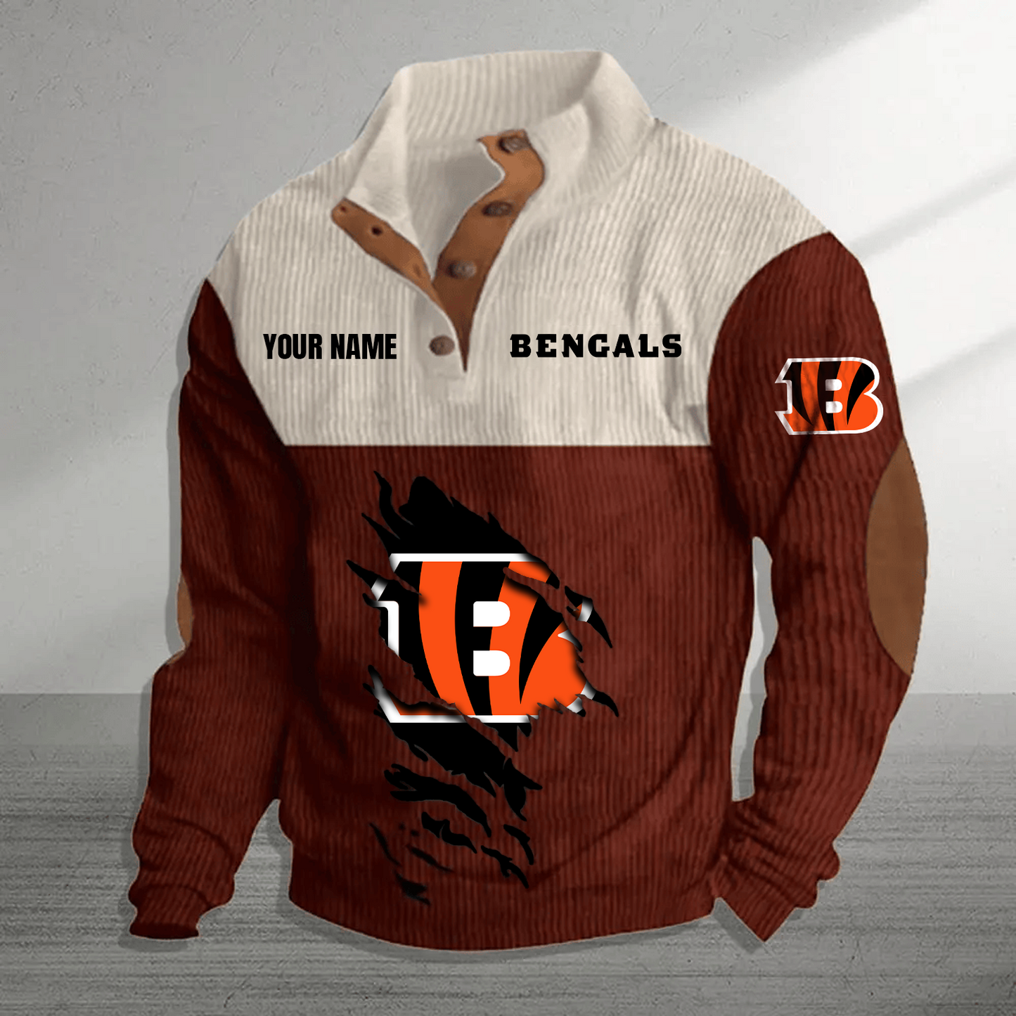 CIN x NFL Premium Personalized Game-Day Pullover DATND TANTD
