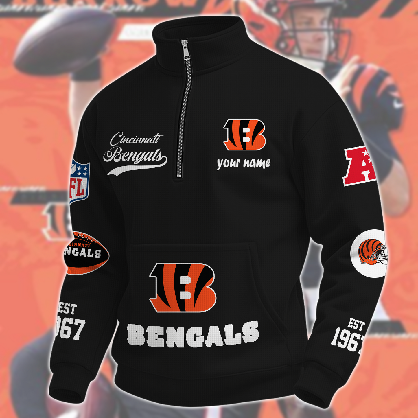 CIN x NFL Quarter-Zip Sweatshirt DatND DVT