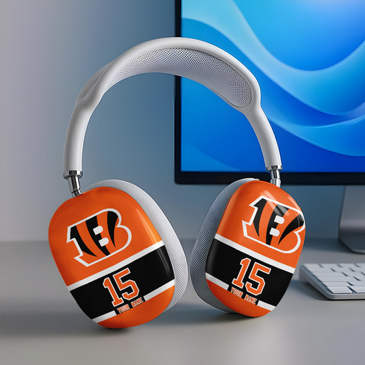 CIN x NFL Special Airpod Max Case Cover Personalized DATND TANTD