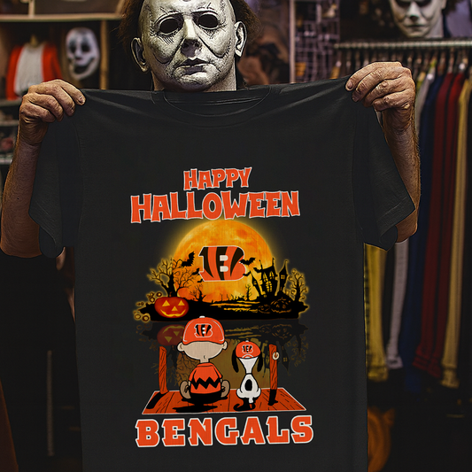 CIN X The Peanuts Snoopy And Charlie Brown Happy Halloween 2D Shirt DatND ThuongNH