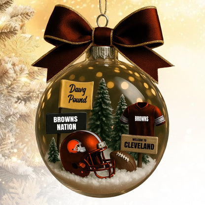CLE  NFL Acrylic Ball Ornament - Best Gift For Fans DDT CTND