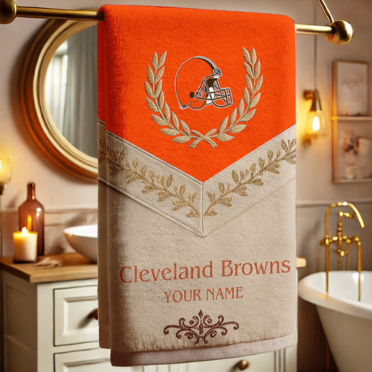 CLE Football New Bath Towel Custom Name DATND TANTD