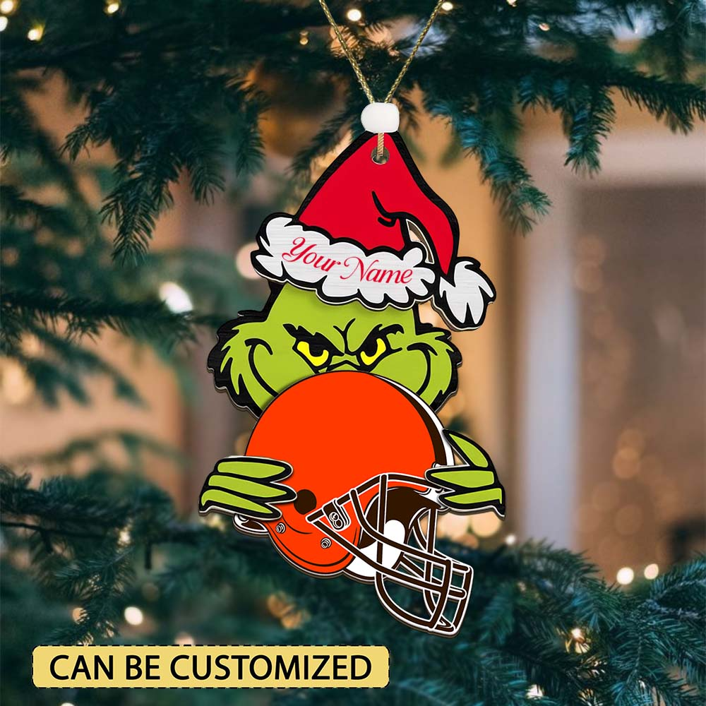 CLE NFL x Grin Christmas Ornament DDT HLP