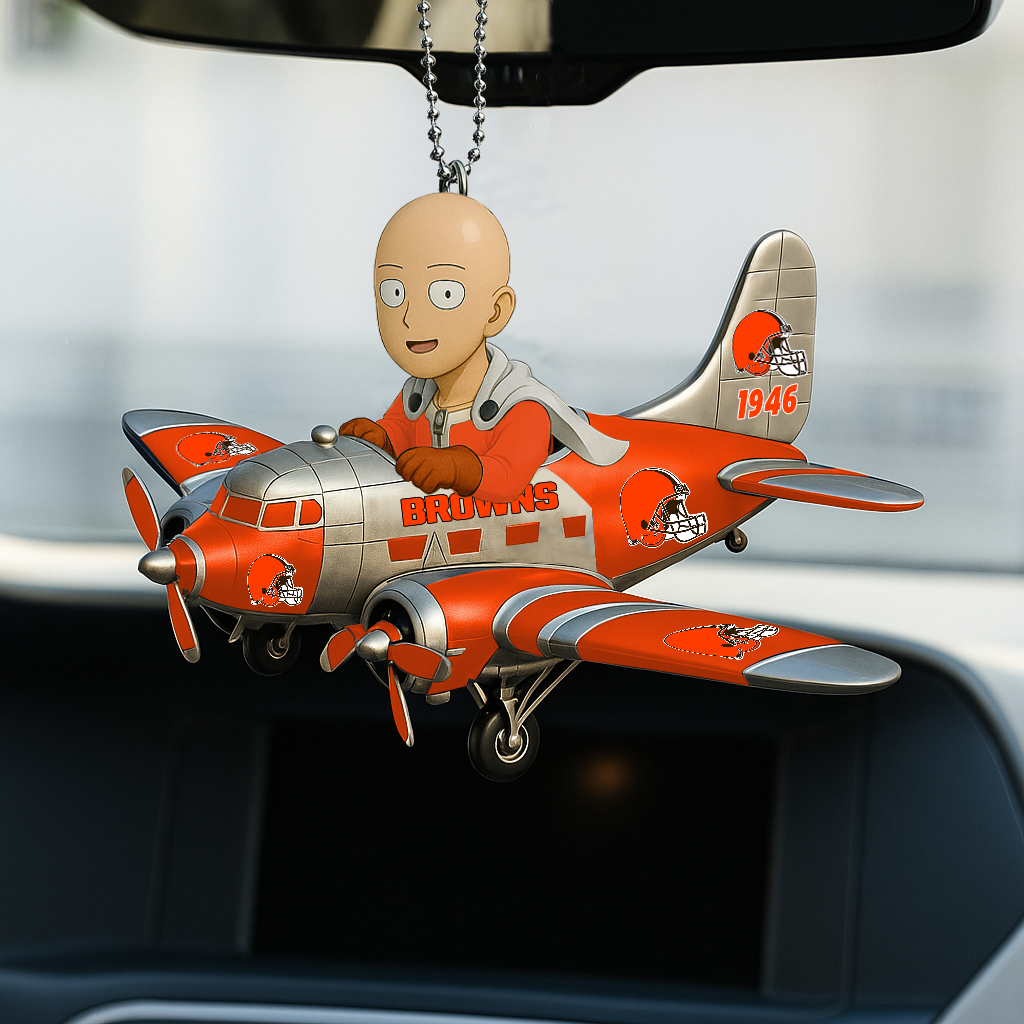 CLE NFL x One-Punch Man Premium Car Hanging Ornament DDT HLP