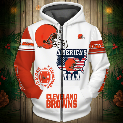 CLE Premium NFL V3 3D Graphic Hoodie DDT NTL
