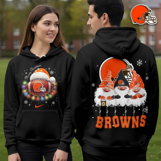 CLE Premium NFL Christmas Gnomes Hoodie DDT CTND