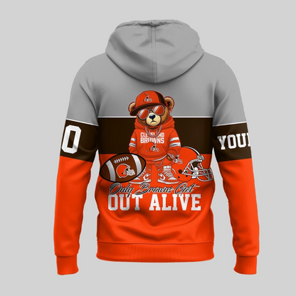 CLE Premium NFL Customizable Teddy Bear Hoodie DDT HLPHUONG