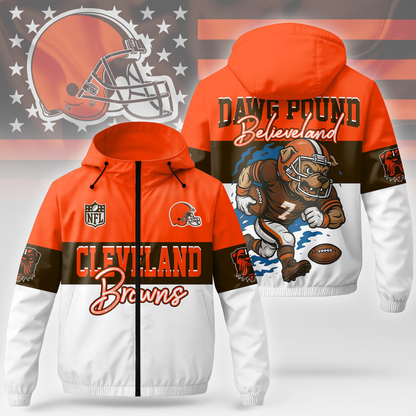 CLE Premium NFL Fan Pride Windbreaker Jacket DDT NTL