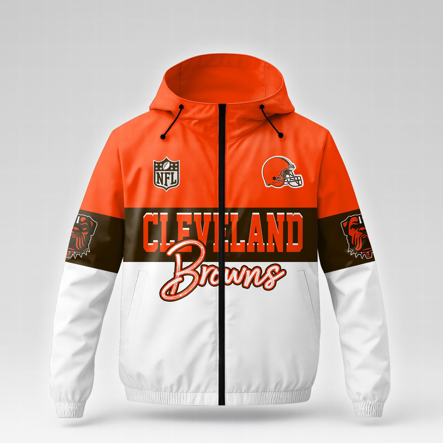 CLE Premium NFL Fan Pride Windbreaker Jacket DDT NTL