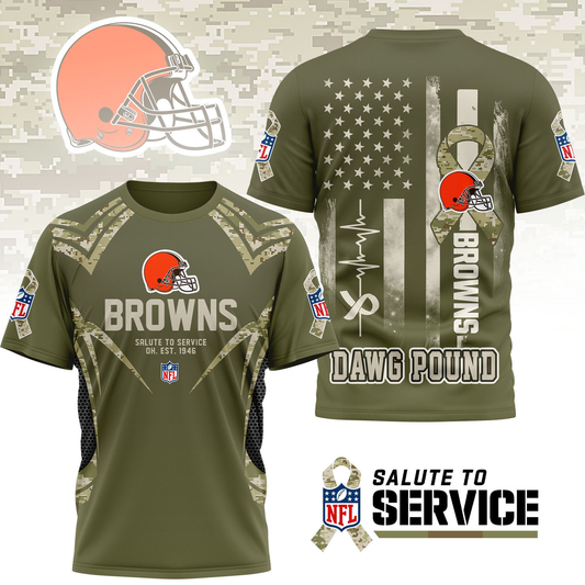 CLE Premium NFL Salute to Service Camo 3D Shirt DDT CTND