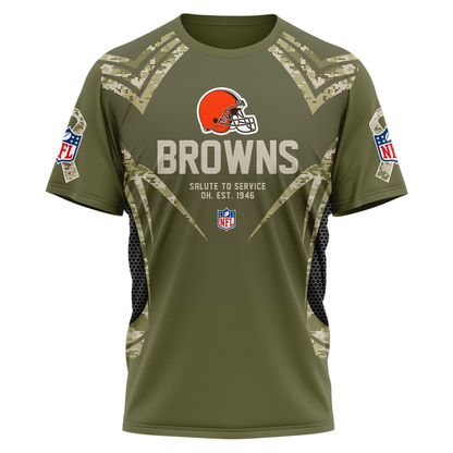 CLE Premium NFL Salute to Service Camo 3D Shirt DDT CTND