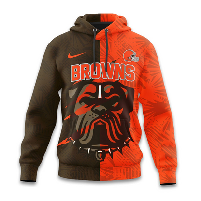 CLE Premium NFL Split Color Hoodie DDT HLPHUONG