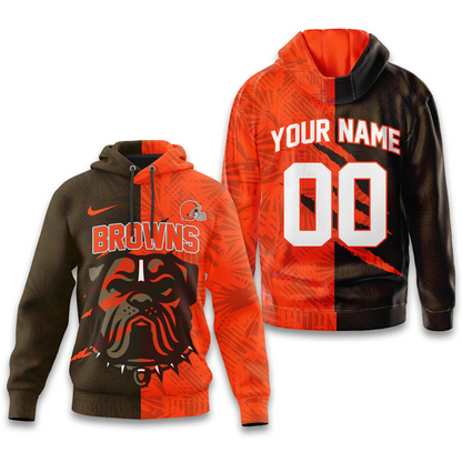 CLE Premium NFL Split Color Hoodie DDT HLPHUONG