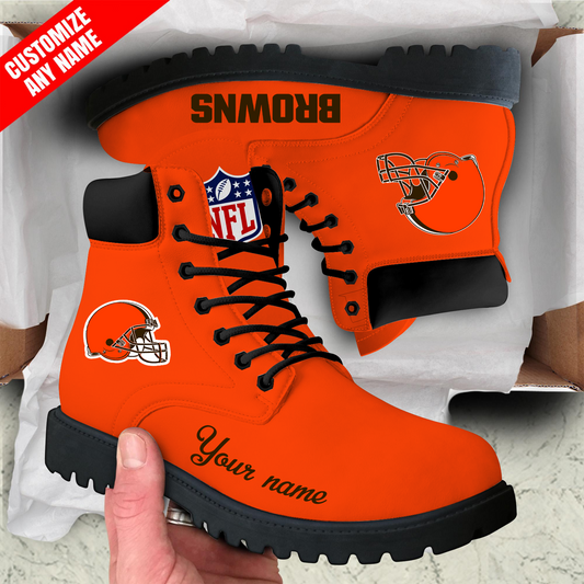 CLE x NFL Custom Leather Boots DATND TANTD