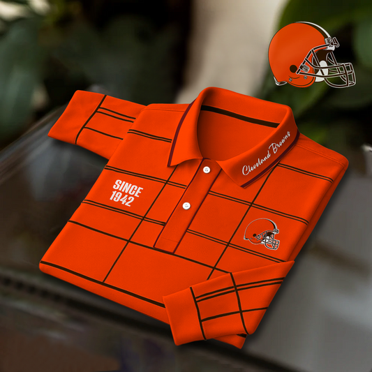 CLE x NFL Polo Shirt Long Sleeve DatND DVT