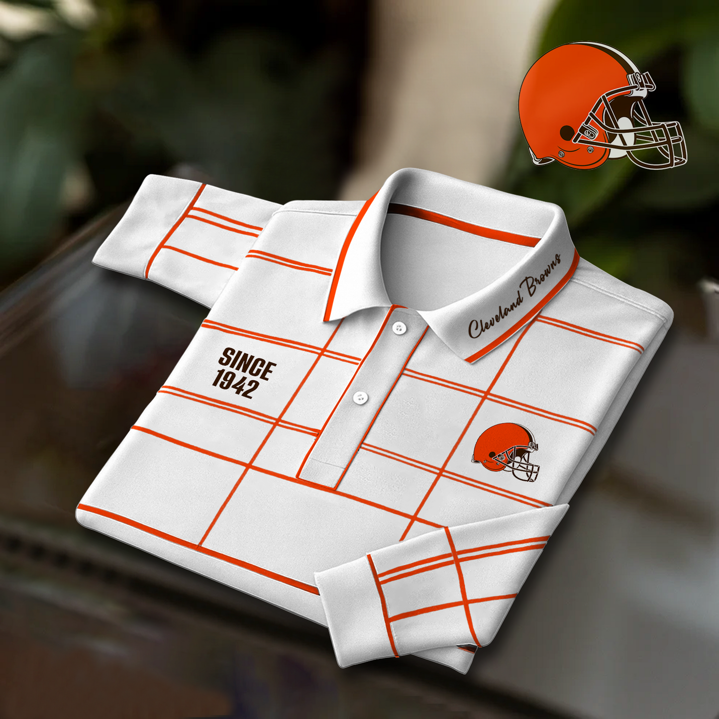 CLE x NFL Polo Shirt Long Sleeve DatND DVT