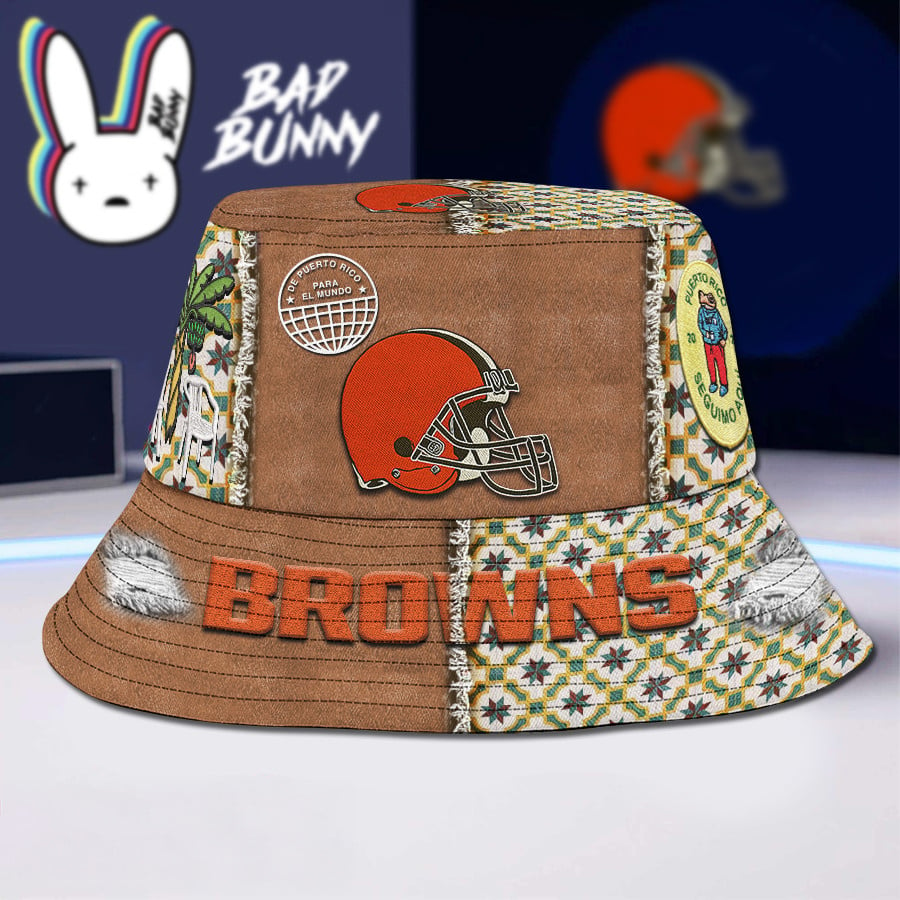 Cleveland Browns Premium NFL Bad Bunny Bucket Hat NAK