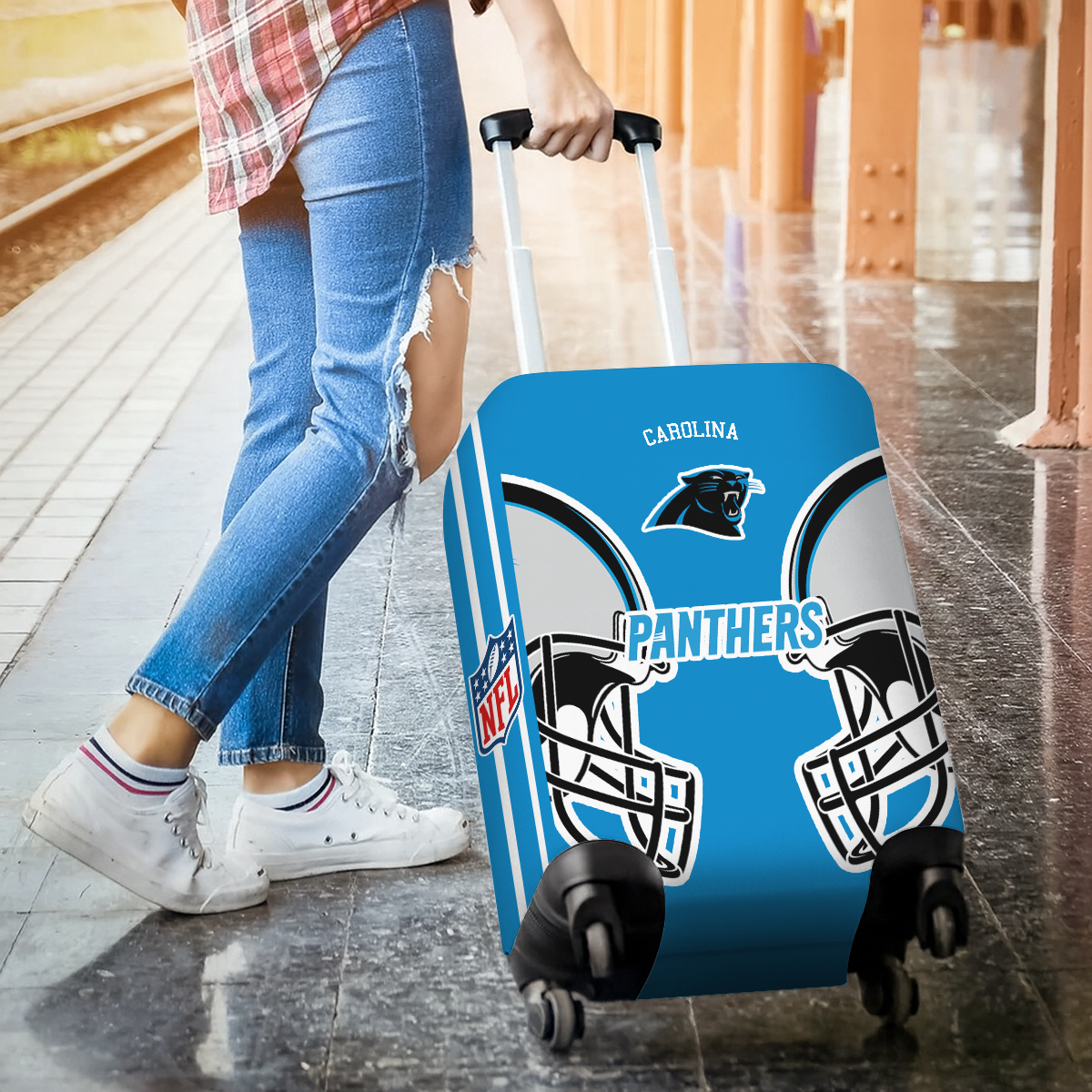 CP NFL V2 Luggage Cover Suitcase Protector DDT NTL