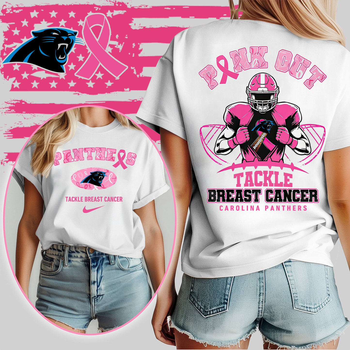CP Pink Out - Tackle Breast Cancer 3D Shirt DDT CTND