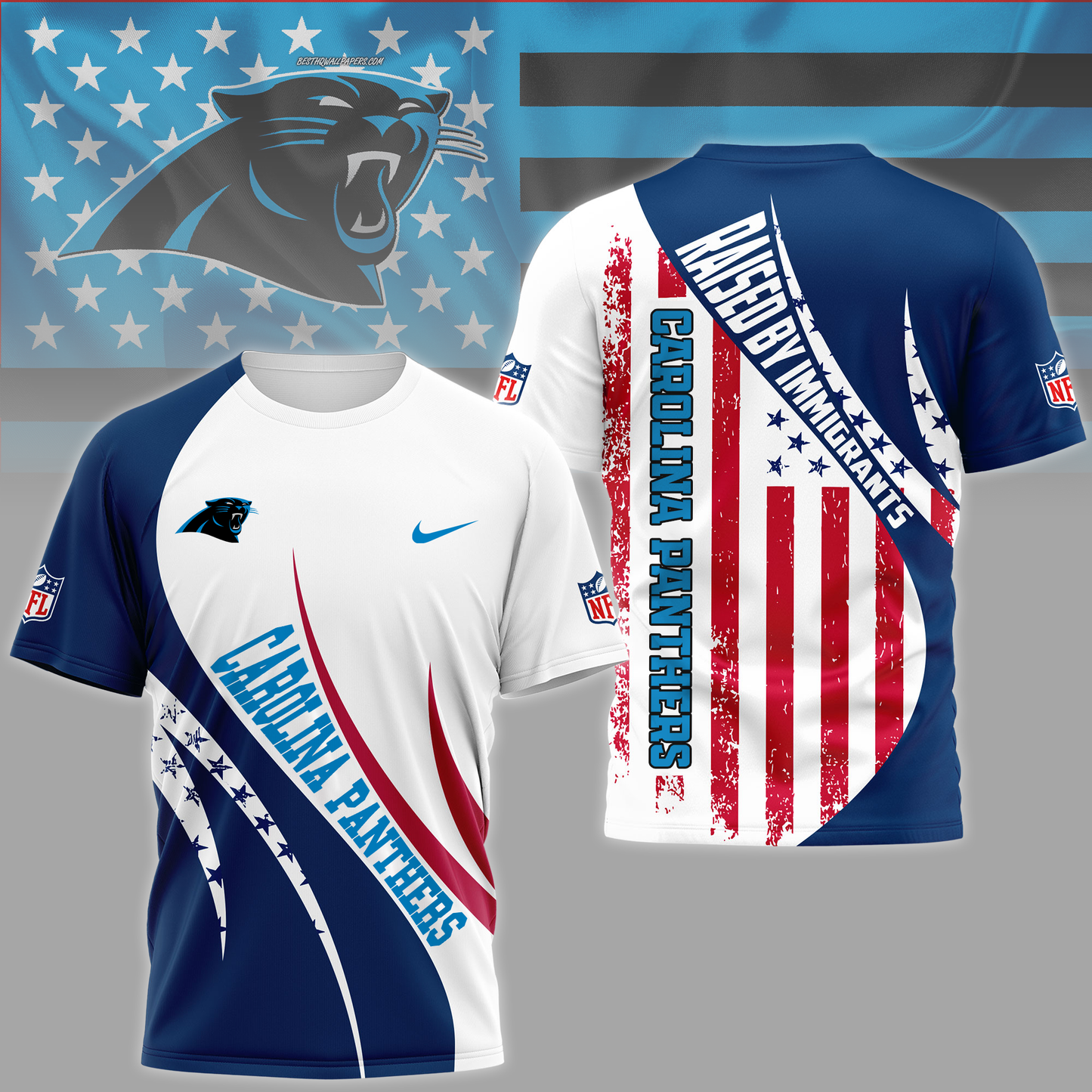 CP Premium NFL Raised By Immigrants 3D Shirt DDT NTL