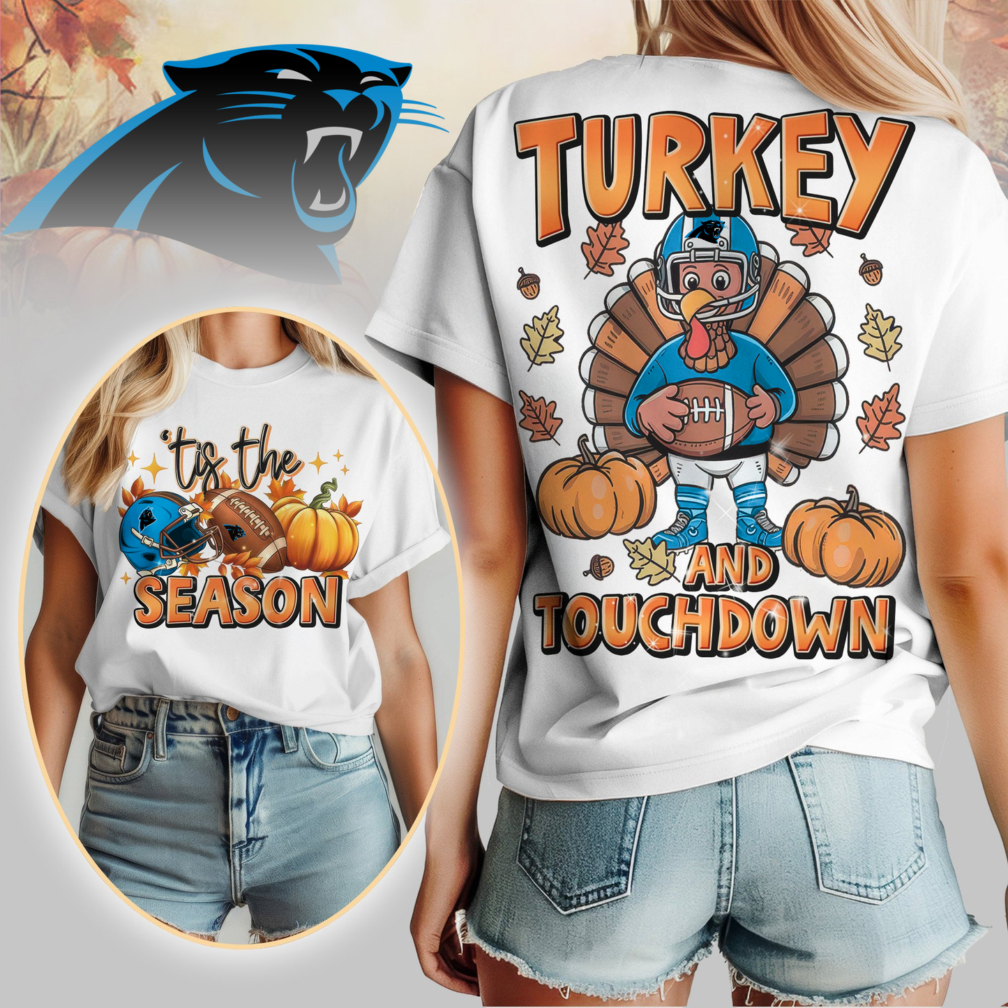 CP Premium NFL Turkey and Touchdown Women's Shirt DDT NTL